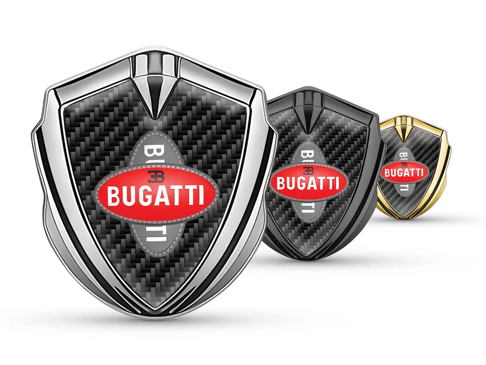 Bugatti Metal Abovedado Emblema De Carrera Estilo Brilla Cúpula